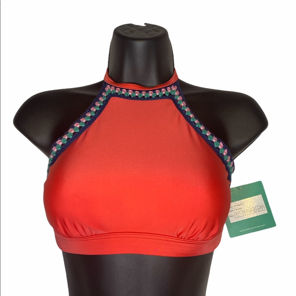 Seekers Australia Crochet High Neck Bikini Top